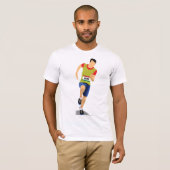 Man Rennend Heren T-Shirt (Voorkant volledig)
