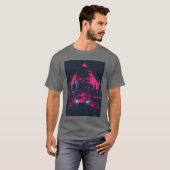 Man Retro Auto Stad Vaporwave Synthwave 90s grappi T-shirt (Voorkant volledig)