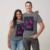 Man Retro Auto Stad Vaporwave Synthwave 90s grappi T-shirt (Unisex)