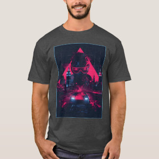 Man Retro Auto Stad Vaporwave Synthwave 90s retro T-shirt