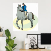 Man Riding A Horse Poster (Thuiskantoor)