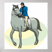 Man Riding A Horse Poster (Voorkant)