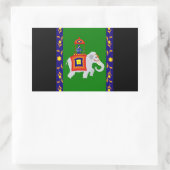 Man rijden Olifant Rechthoekige Sticker (Tas)