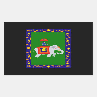 Man rijden Olifant Rechthoekige Sticker