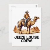 Man rijden op een kameel briefkaart (Voorkant / Achterkant)