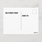 Man rijden op een kameel briefkaart (Achterkant)