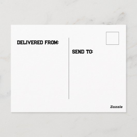 Man rijden op een kameel briefkaart (Achterkant)