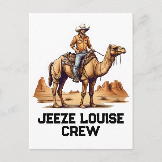 Man rijden op een kameel briefkaart (Voorkant)