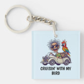 Man rijden sleutelhanger (Voorkant)