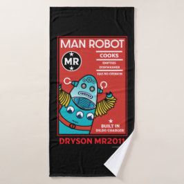 Man Robot De Perfecte Man Badhanddoek