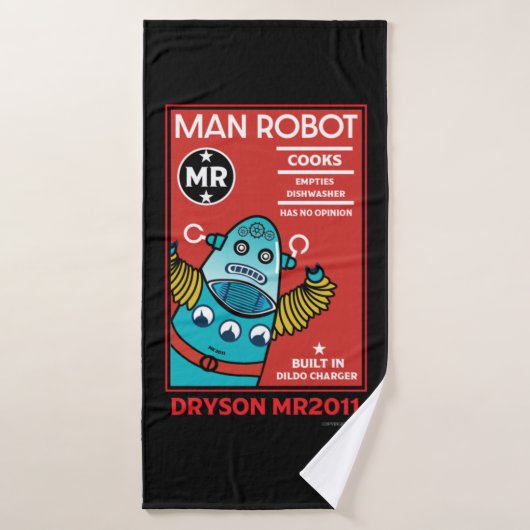 Man Robot De Perfecte Man Badhanddoek (Badhanddoek)