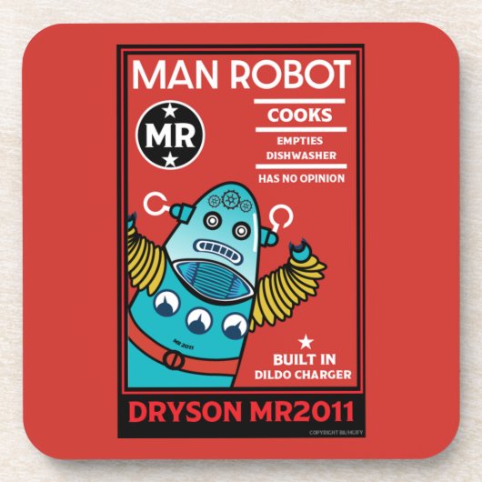 Man Robot Het perfecte Man Bier Onderzetter (Voorkant)