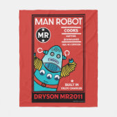 Man Robot Het perfecte Man Fleece Deken (Voorkant)