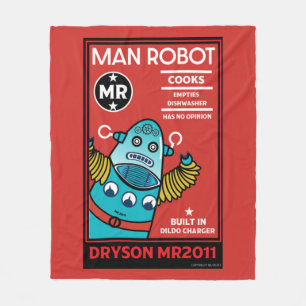 Man Robot Het perfecte Man Fleece Deken