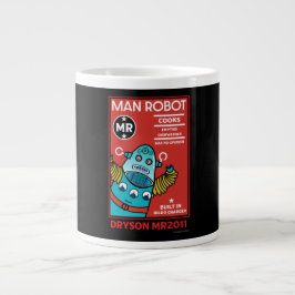 Man Robot Het perfecte Man Grote Koffiekop