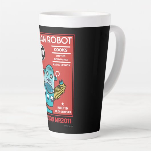 Man Robot Het perfecte Man Latte Mok (Rechterhoek)