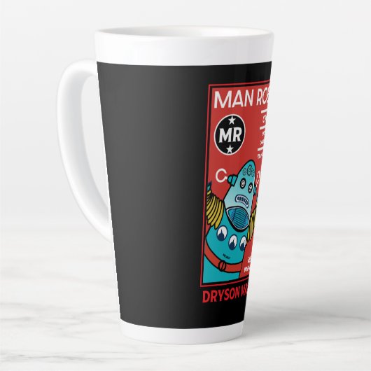 Man Robot Het perfecte Man Latte Mok (Linkerhoek)