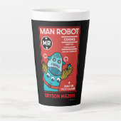 Man Robot Het perfecte Man Latte Mok (Voorkant)