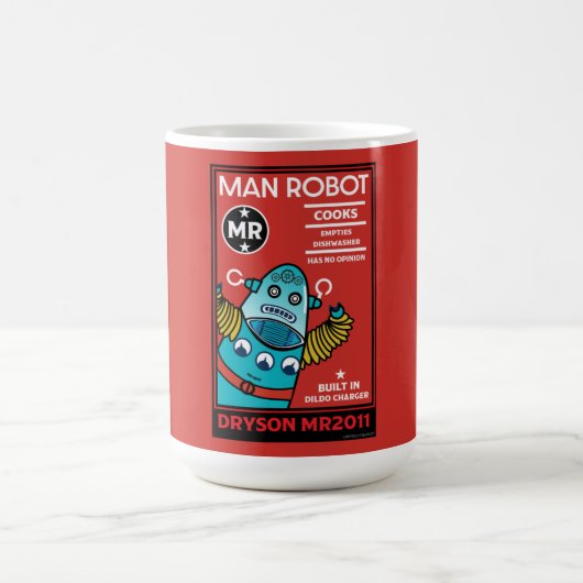 Man Robot Het perfecte Man Magische Mok (Midden)
