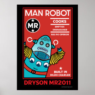 Man Robot Het perfecte Man Poster