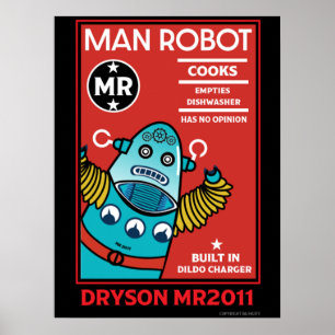 Man Robot Het perfecte Man Poster