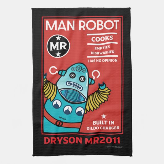 Man Robot Het perfecte Man Theedoek (Verticaal)