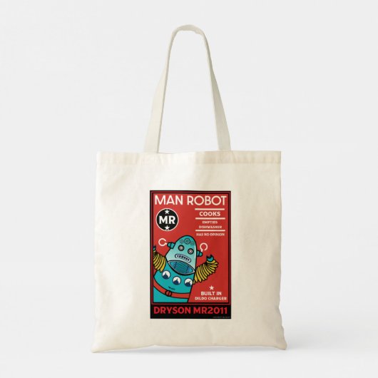 Man Robot Het perfecte Man Tote Bag (Achterkant)