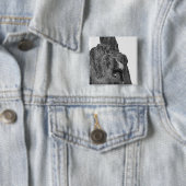 Man rock vierkante button 5,1 cm (In situ)