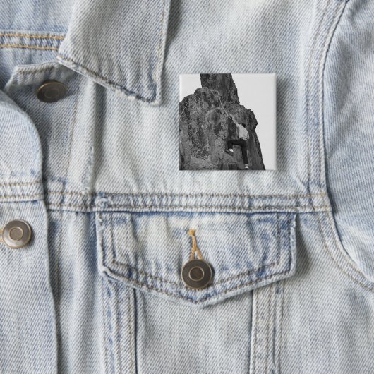 Man rock vierkante button 5,1 cm (In situ)