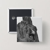 Man rock vierkante button 5,1 cm (Voorkant /achterkant)