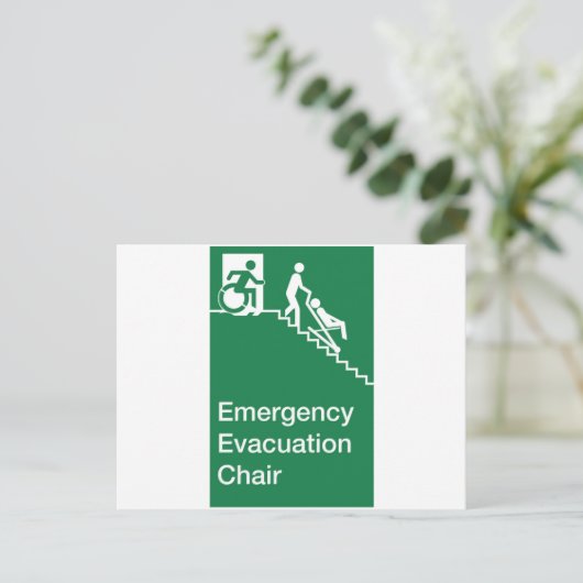 Man rolstoelzitplaats briefkaart (Staand voorkant)