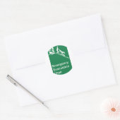 Man rolstoelzitplaats ronde sticker (Envelop)