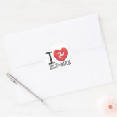 Man Ronde Sticker (Envelop)