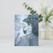 man rookpijp manga anime briefkaart (Staand voorkant)