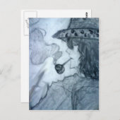 man rookpijp manga anime briefkaart (Voorkant / Achterkant)