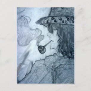 man rookpijp manga anime briefkaart