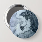 man rookpijp manga anime cartoon ronde button 4,0 cm (Voorkant /achterkant)