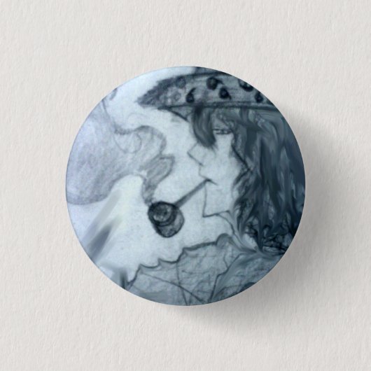 man rookpijp manga anime ronde button 3,2 cm (Voorkant)
