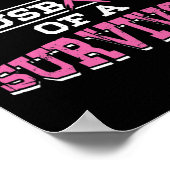 Man Roze Borstkanker Overlevende Awareness Mont Poster (Hoek)