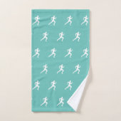 Man Runners Silhouet HeartBeat Line Mint Groen Handdoek (Handdoek)