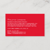 Man Running, Athletics Sportsperson, Sportcoach Visitekaartje (Achterkant)