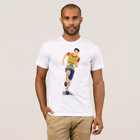 Man Running Mannen T-shirt (Voorkant volledig)