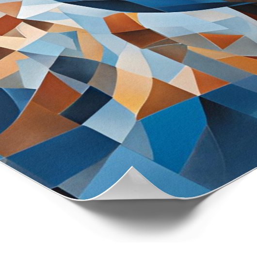 Man Running Track in Mozaïek Tegels Digitale Downl Poster (Hoek)