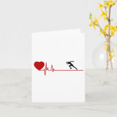 Man Running Workout Heart Rate Kaart voor hardlope (Gele Bloem)