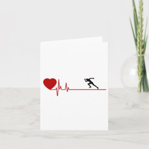 Man Running Workout Heart Rate Kaart voor hardlope