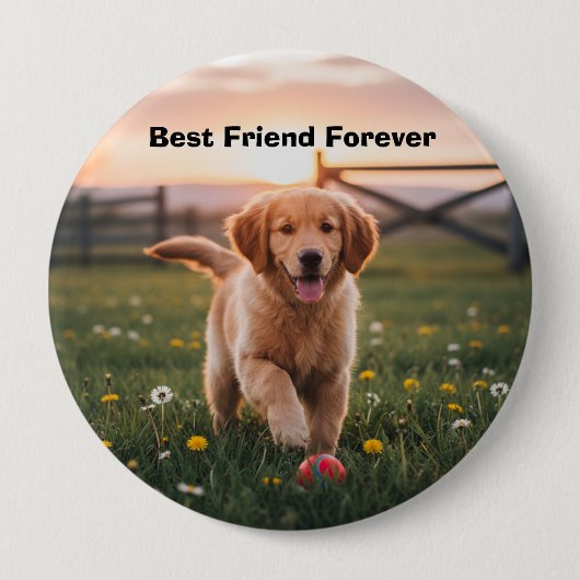 Man’s Best Friend Pin Ronde Button 4,0 Cm (Voorkant)