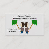 Man Schilderen Wandafdruk Professionele verf Visitekaartje (Voorkant)