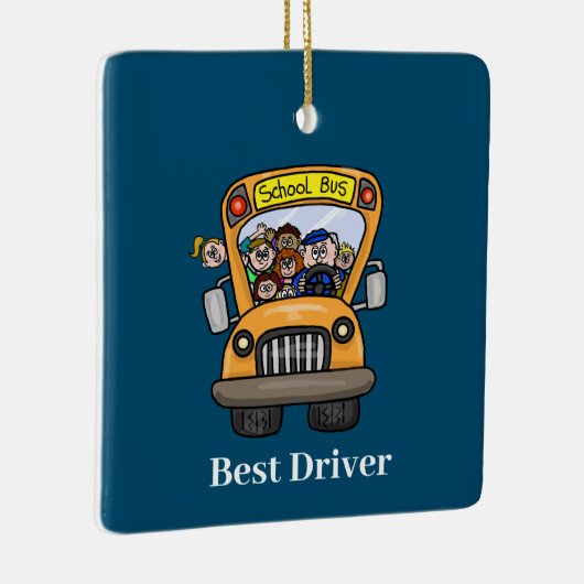 Man School Bus Driver Ornament (Rechts)