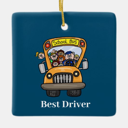 Man School Bus Driver Ornament (Voorkant)