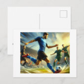 Man Schoppen het Voetbal, Briefkaart (Voorkant / Achterkant)